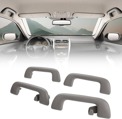 Solidspare 4Pcs Front & Rear Gray Inner Roof Ceiling Pull Handle Grab For 2006-2017 Toyota
