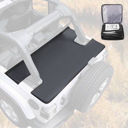 Solidspare Soft Vinyl Tonneau Cover 4-Door Rear Trunk Sunshade Fits Jeep Wrangler JLU 2018+
