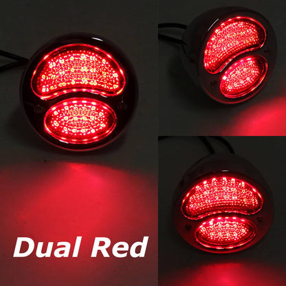 Solidspare 2pcs Vintage LED Custom Hot Rat Street Rod Tail Lights Brake Stop Ford Model A