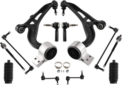 Solidspare 12Pcs Front Lower Control Arm Ball Joint Tie Rod End For 2011-2017 Ford Explorer