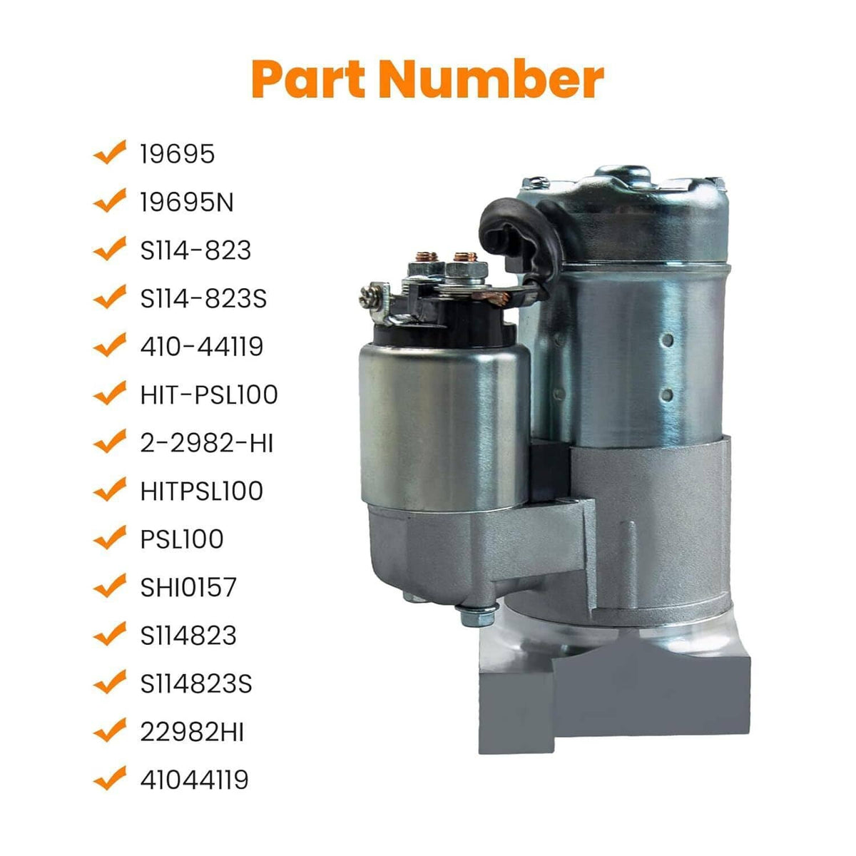 Solidspare New Starter Motor for Chevy SBC BBC GM Super Mini High Torque 1.4KW CW 10 Teeth