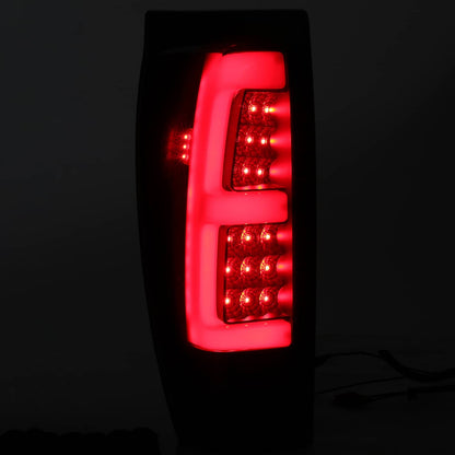 Solid Spare Black Smoke For 02-06 Chevy Avalanche 1500 2500 LED Tube Tail Lights Brake Lamps
