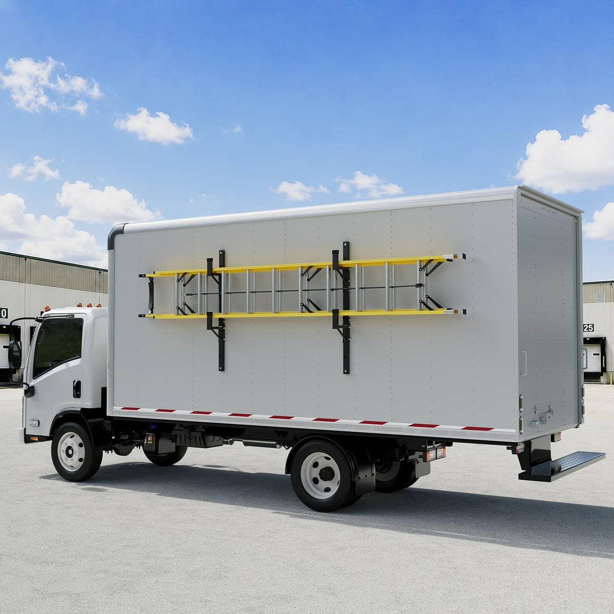 Solidspare 2 Adjustable Trailer Side Ladder Rack Exterior Wall Mount For Enclosed Trailers