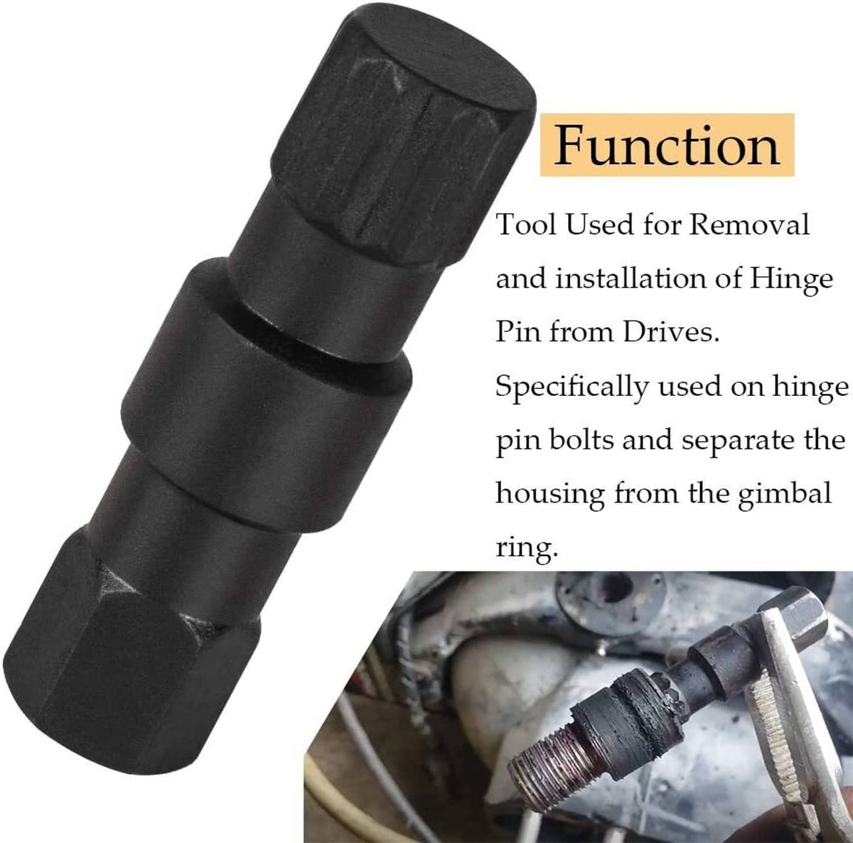 Solid Spare Shift Cable Tool Socket & Hinge Pin Tool for Mercruiser Alpha One Gen I Gen II