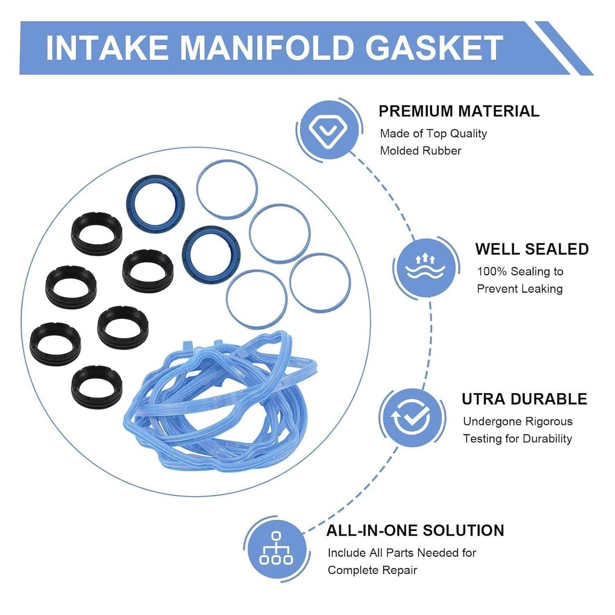 Solidspare Valve Cover Gasket Kit VS50805R For Chrysler Dodge Jeep Ram 11-16 3.6L DOHC 24V