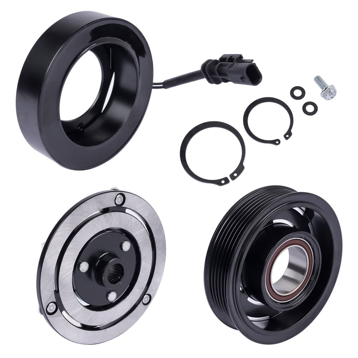 Solidspare AC Compressor Clutch Kit for Chevrolet Equinox 2018-2021 Colorado GMC Canyon CVC
