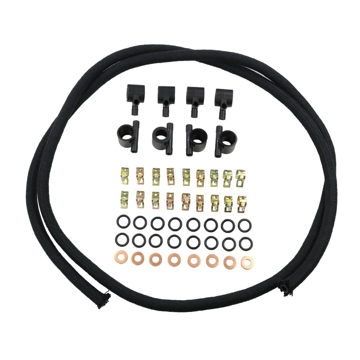 Solidspare JDMSPEED Fuel Injector Return Line Kit for Ford 7.3 7.3L Diesel Trucks 1988-1994