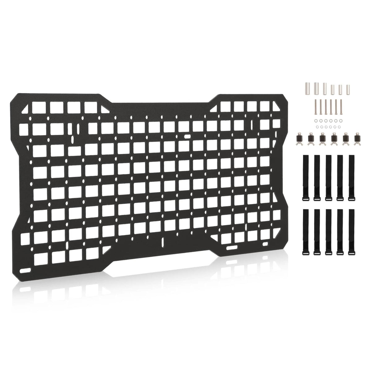 Solid Spare For Jeep Wrangler JK 07-22 Aluminium Tailgate Tactical Molle Panel W/Storage Bag