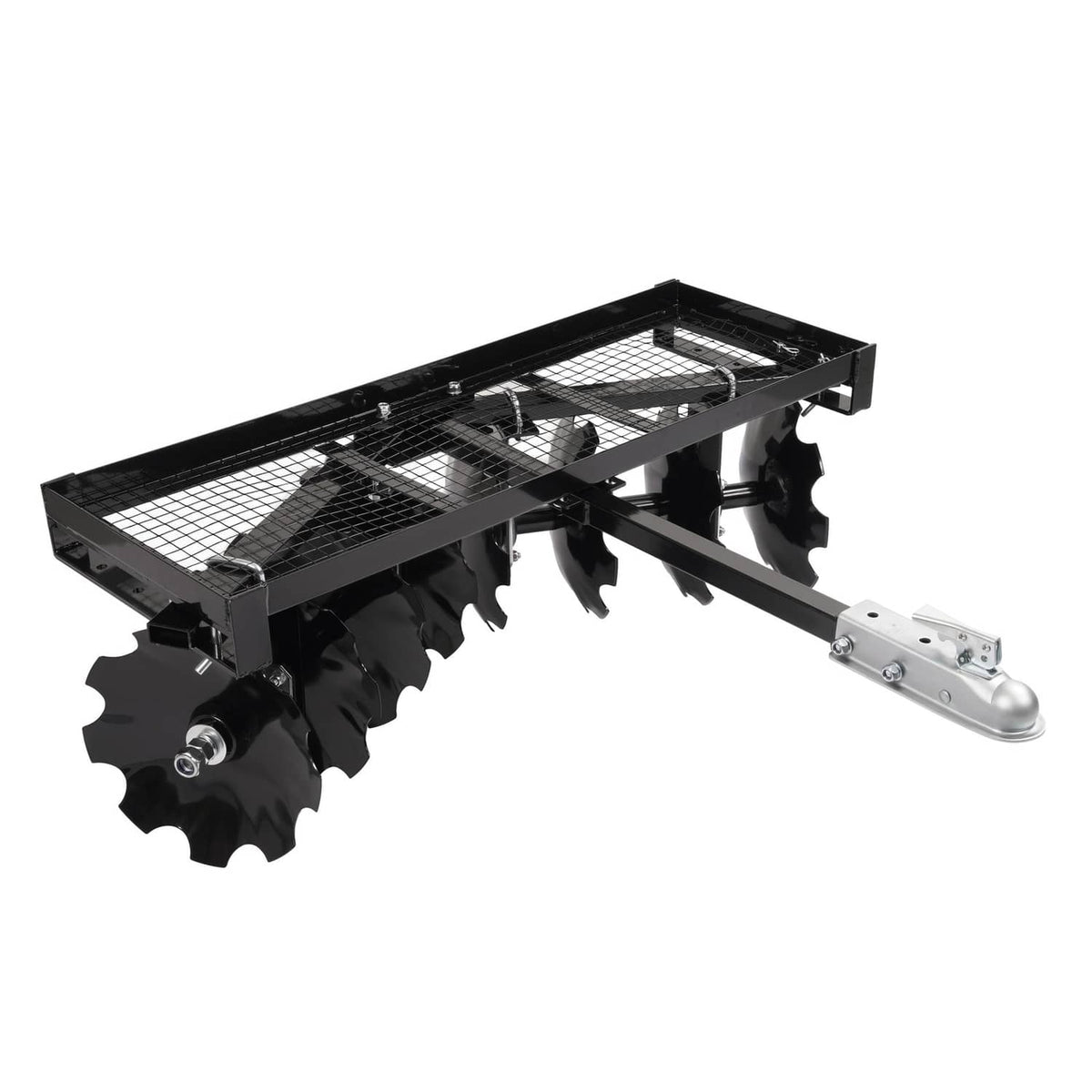 Solidspare Tow-Behind Notched Disc Harrow 4FT For ATV UTV Trailer Tilling W/ A 2" Towball