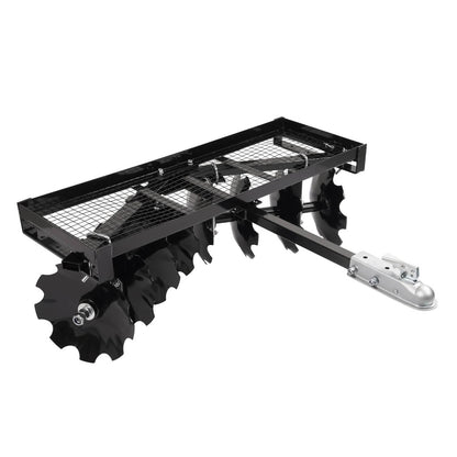 Solidspare Tow-Behind Notched Disc Harrow 4FT For ATV UTV Trailer Tilling W/ A 2" Towball