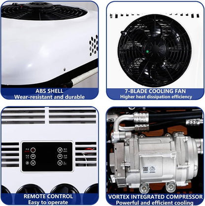 Solidspare 48V For Trailer Motorhome 11000 BTU RV Rooftop Air Conditioner A/C Unit Cooling