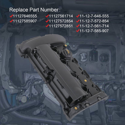 Solidspare VALVE COVER WITH GASKET FOR 2007-2012 MINI COOPER S/JCW R55 R56 R57 R60 1.6L N14