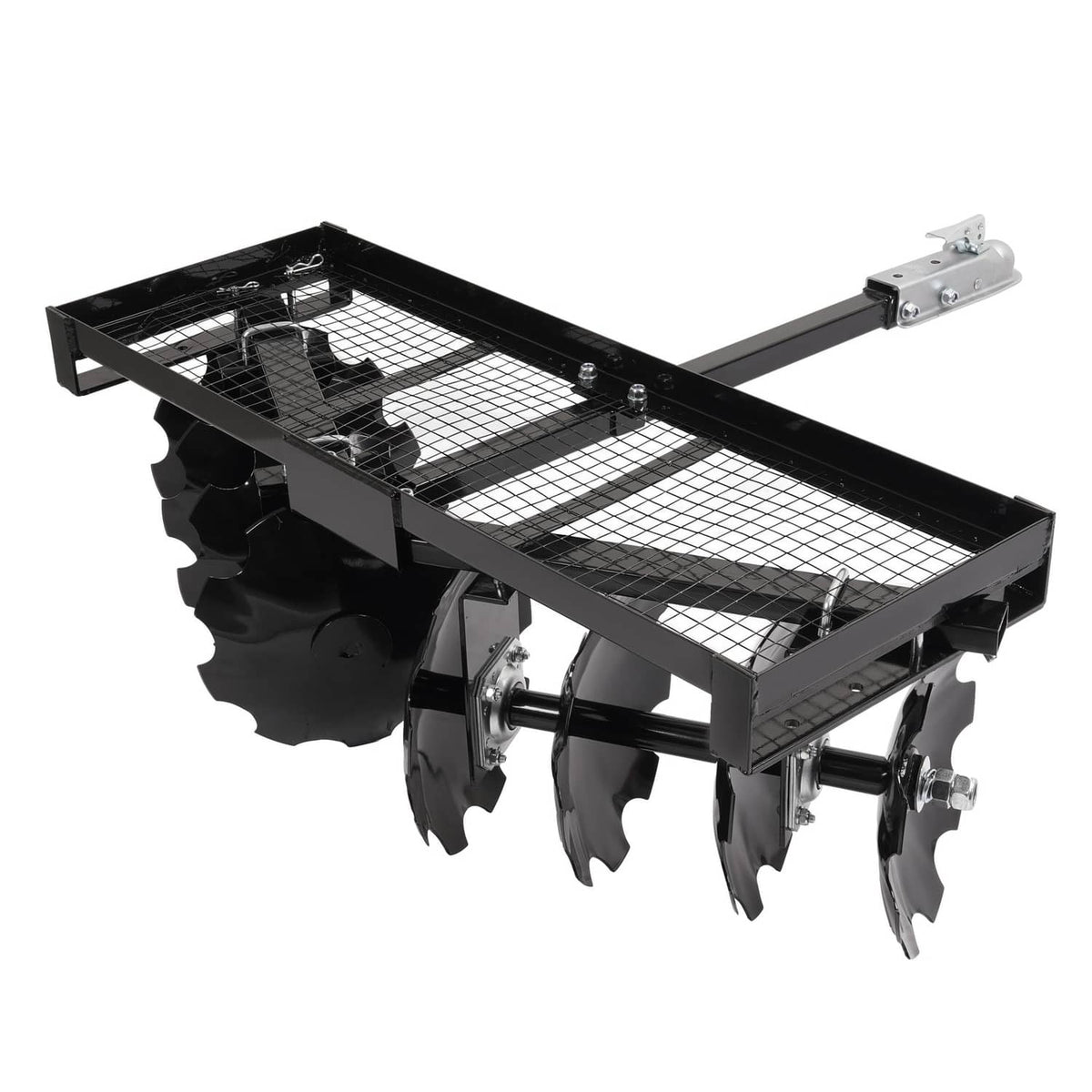 Solidspare Tow-Behind Notched Disc Harrow 4FT For ATV UTV Trailer Tilling W/ A 2" Towball