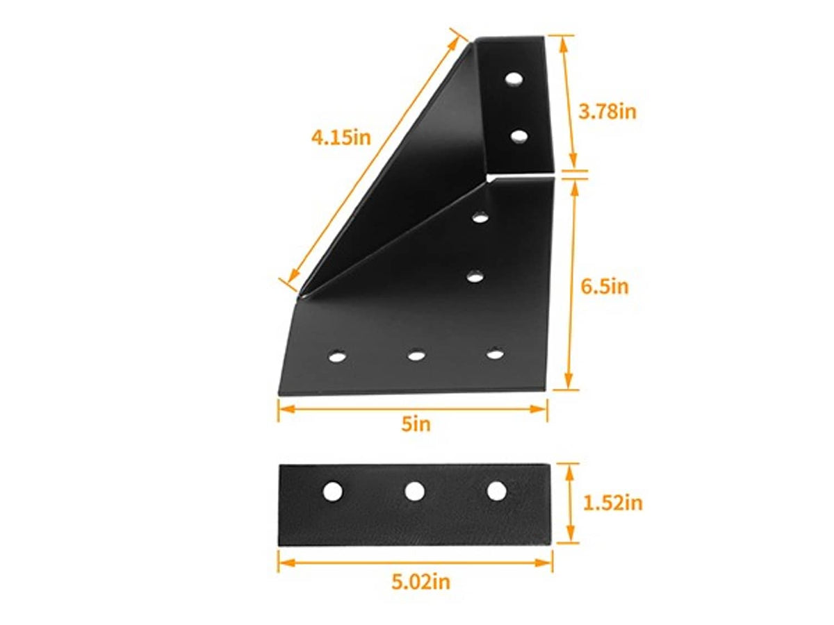 Solidspare Universal Roof Rack Bracket Side Mount Trailer For Rustic RV Teardrop Campers