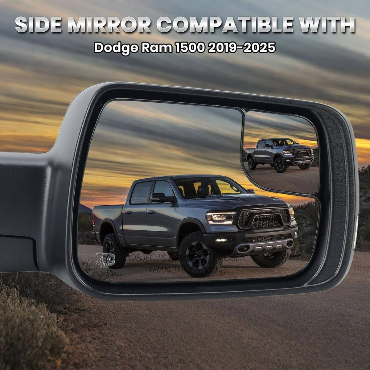 Solidspare Heated Mirror w/Power Fold Signal Light Right For 2019-2024 Ram 1500 68276500AH