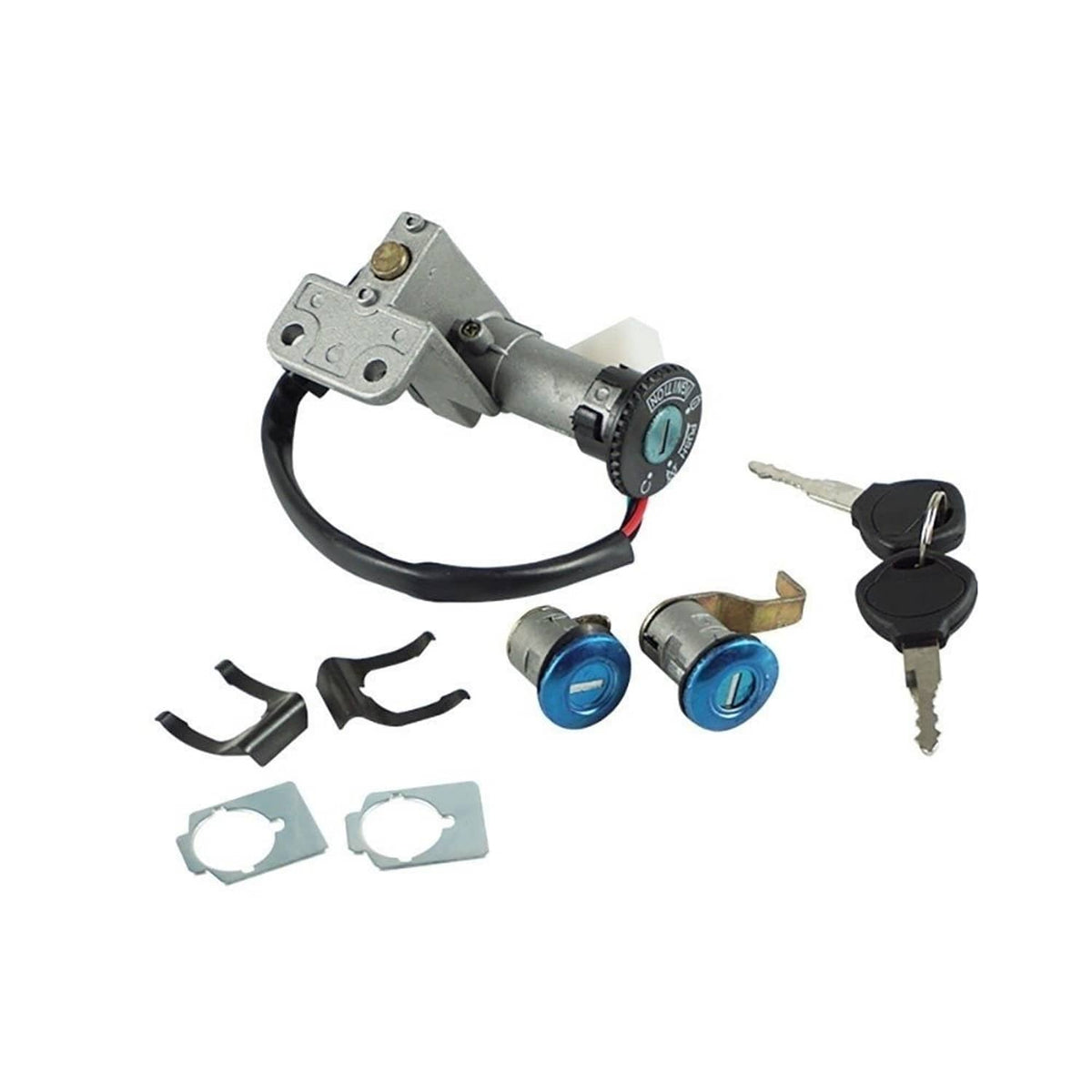 Solidspare Ignition Switch Key Lock Gas Tank Cap Set for Scooter Moped TAOTAO GY6 50cc