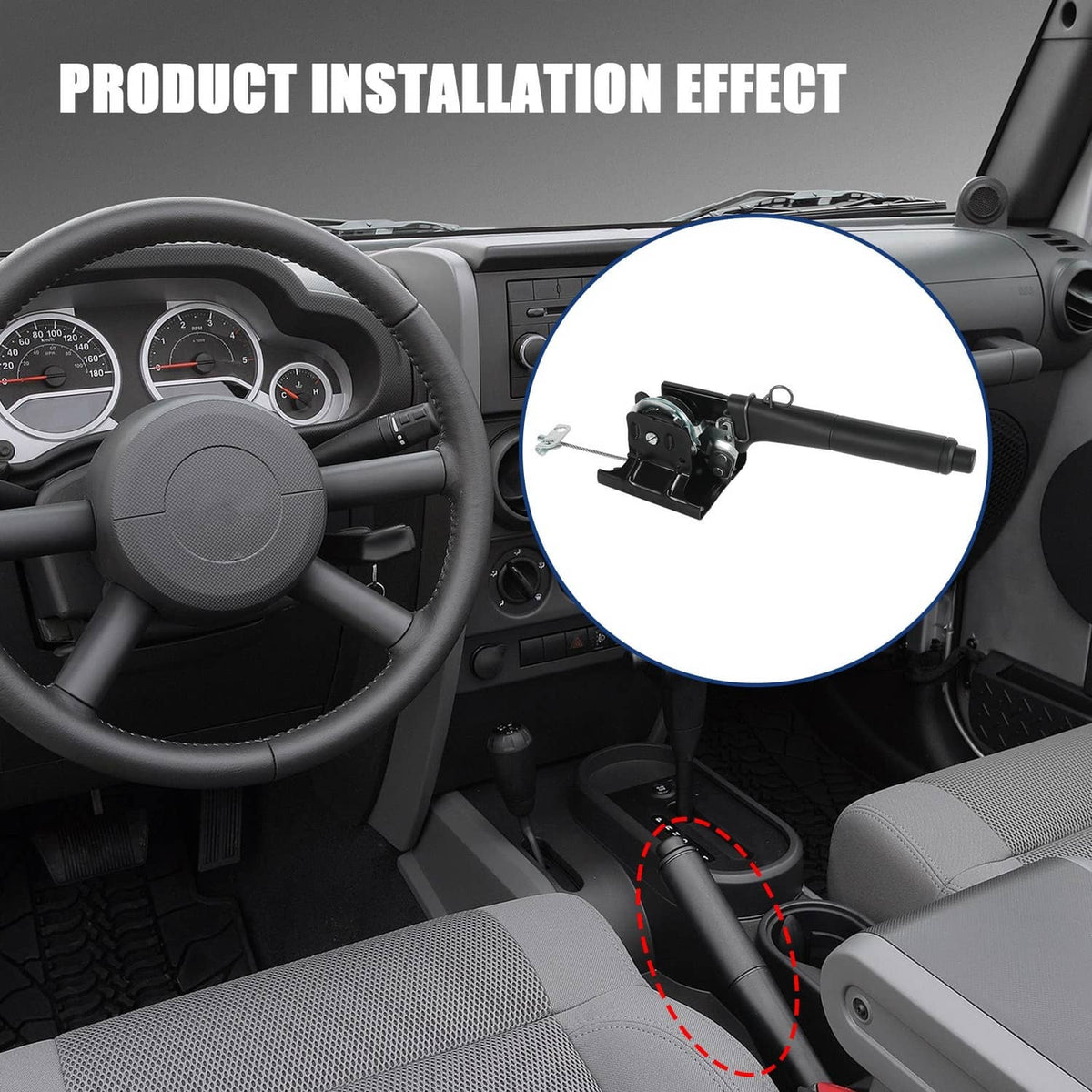 Solidspare Emergency Parking Brake Handle Lever 52059887AE For 2007-2010 Jeep Wrangler JK