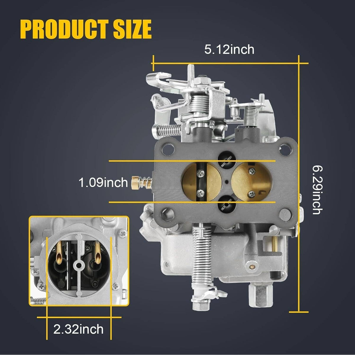 Solidspare Silver Carburetor Carb For 1986-1988 Suzuki Samurai 1.3L Engine US Model Toy-250