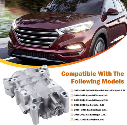 Solidspare Oil Pump 23300-2G400 20 Teeth Fit For Hyundai Tucson Santa Fe Sport 2.4L New