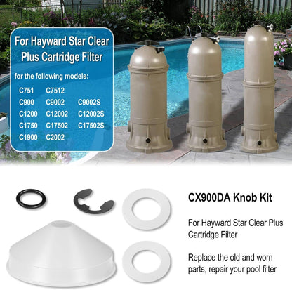 Solid Spare CX900DA Knob Kit For Hayward Star Clear Plus Cartridge Filter C751 C900 C1200