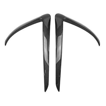Solidspare Front Fog Light Eyebrow Cover Trim Carbon Fiber Style For 2017+ U8 Tesla Model 3