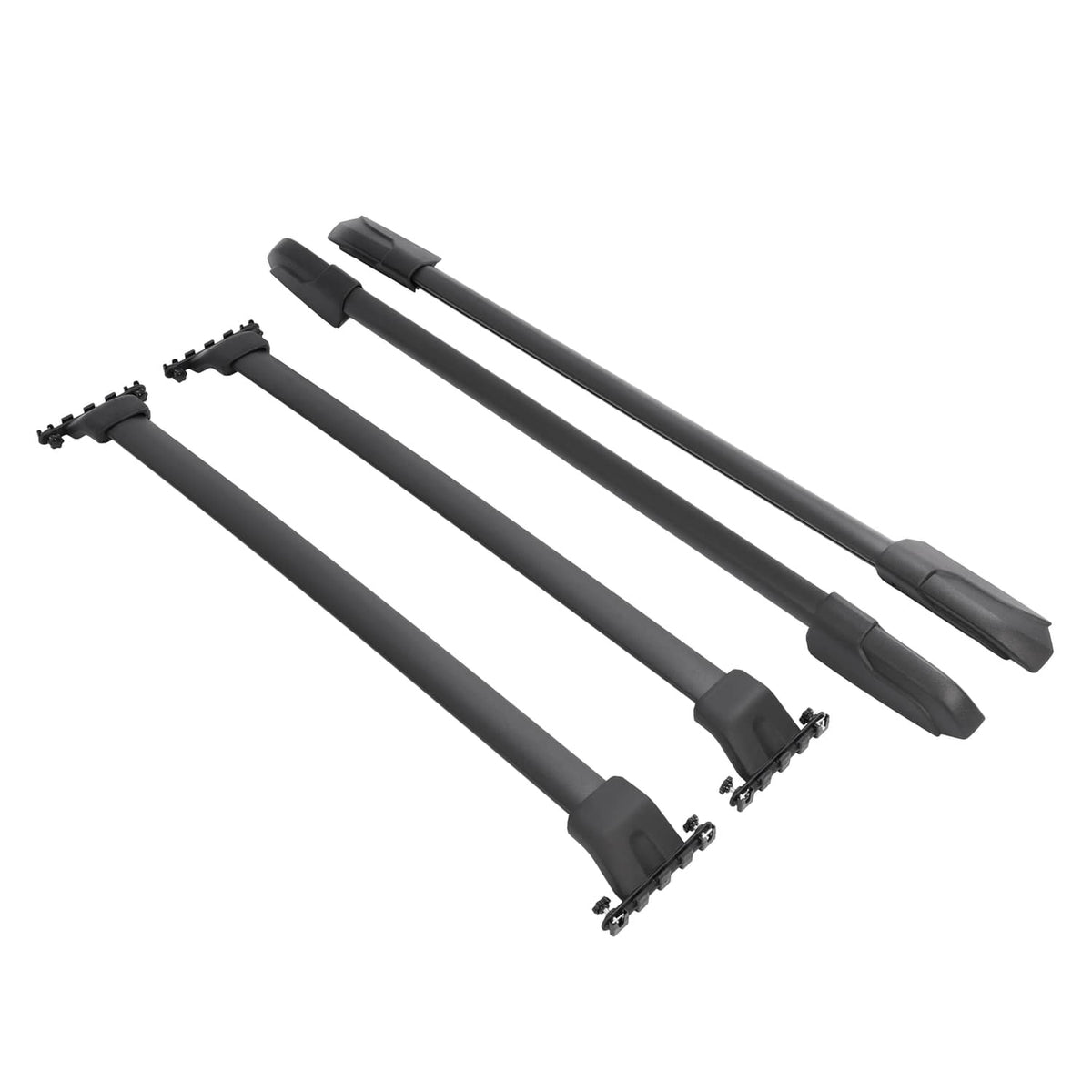 Solid Spare For Honda Pilot 2009-2015 Black 4Pcs Roof Rack Rails Cross Bar Side Rail