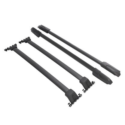 Solid Spare For Honda Pilot 2009-2015 Black 4Pcs Roof Rack Rails Cross Bar Side Rail
