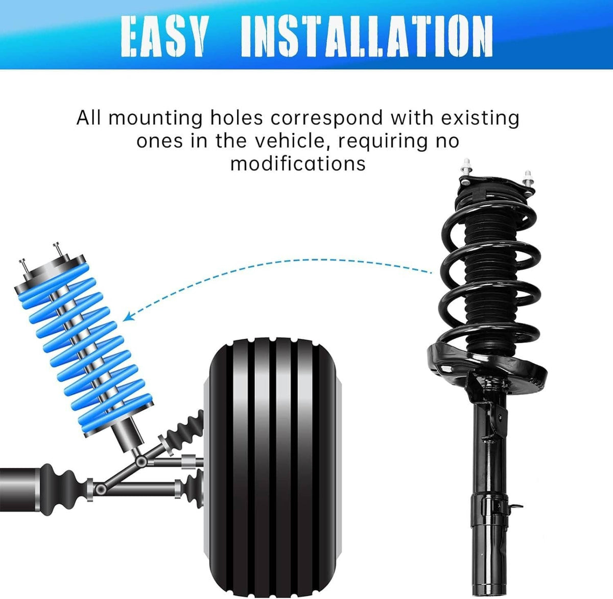 Solidspare Pair Front LH+RH Shock Absorbers w/Electric For 2017-2020 Acura MDX 51610TRXA03