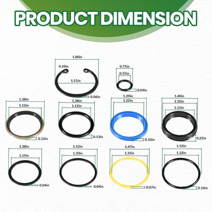 Solidspare AM118391 Cylinder Seal Kit fit for John Deere 40 44 60 70 70A Loader 1-1/2” Bore
