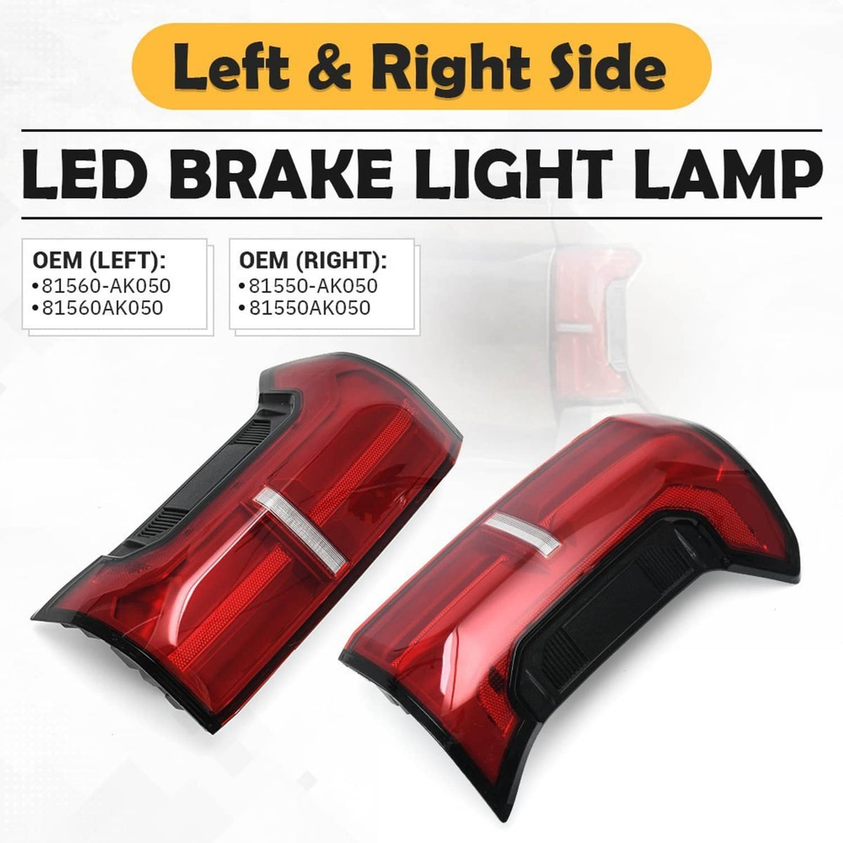 Solidspare Rear LED Tail Lights Brake Lamps Left & Right Side For 2024-2025 Toyota Tacoma
