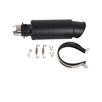 Solidspare Universal Exhaust Muffler Tail Pipe Slip on DB Killer Black Motorcycle Exhaust