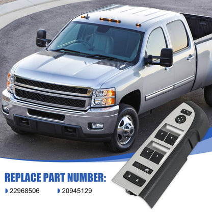 Solidspare Master Power Window Switch W/Black Bezel For 2007-2013 Chevrolet Silverado 1500