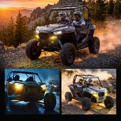 Solidspare Plug & Play  UTV Turn Signal Kit w/ 105dB Horn For 2011-24 Can-Am Maverick Max