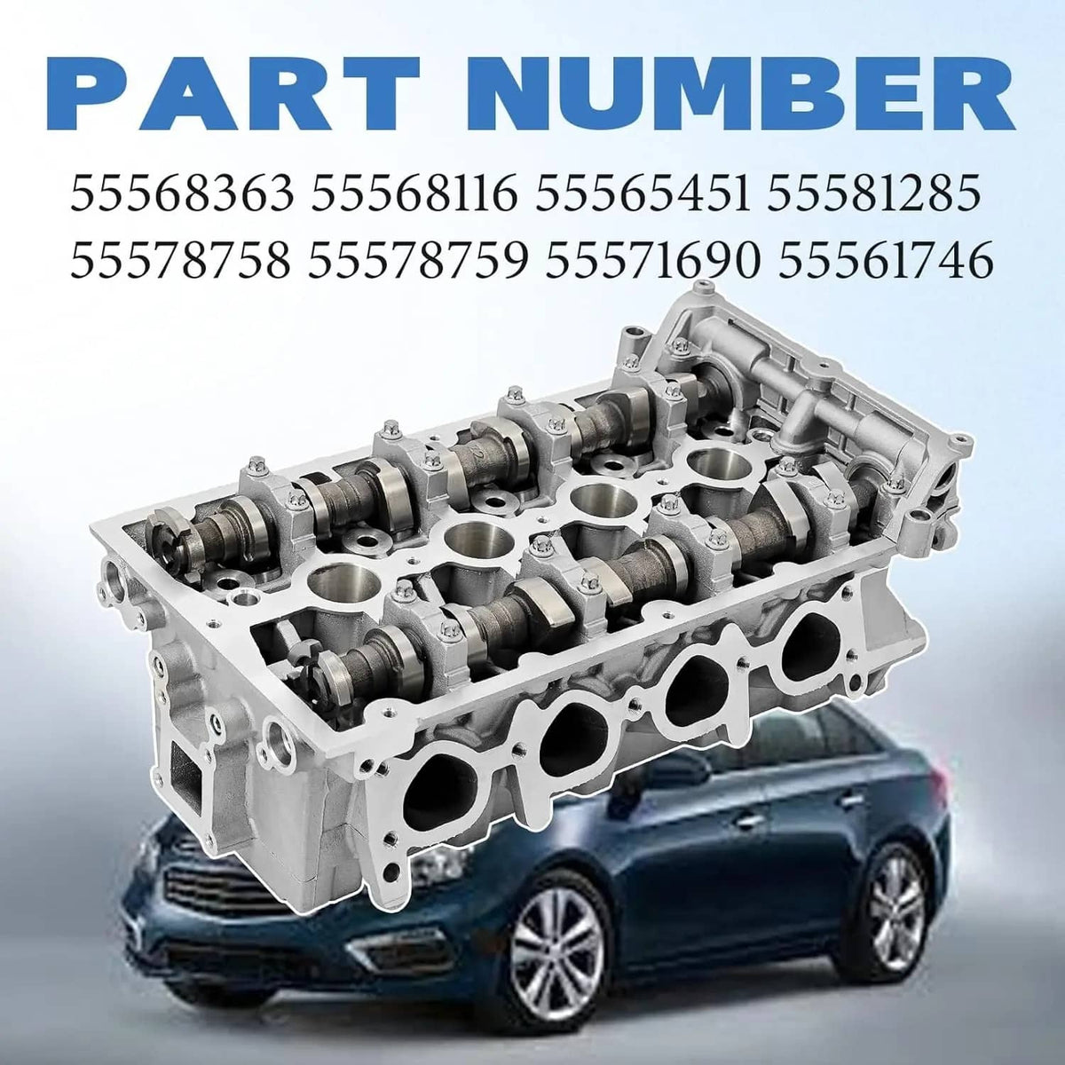Solidspare Cylinder Head 55568116 For Chevy Cruze Sonic 1.8 Dohc 2011-2018 Dual VVT Cast
