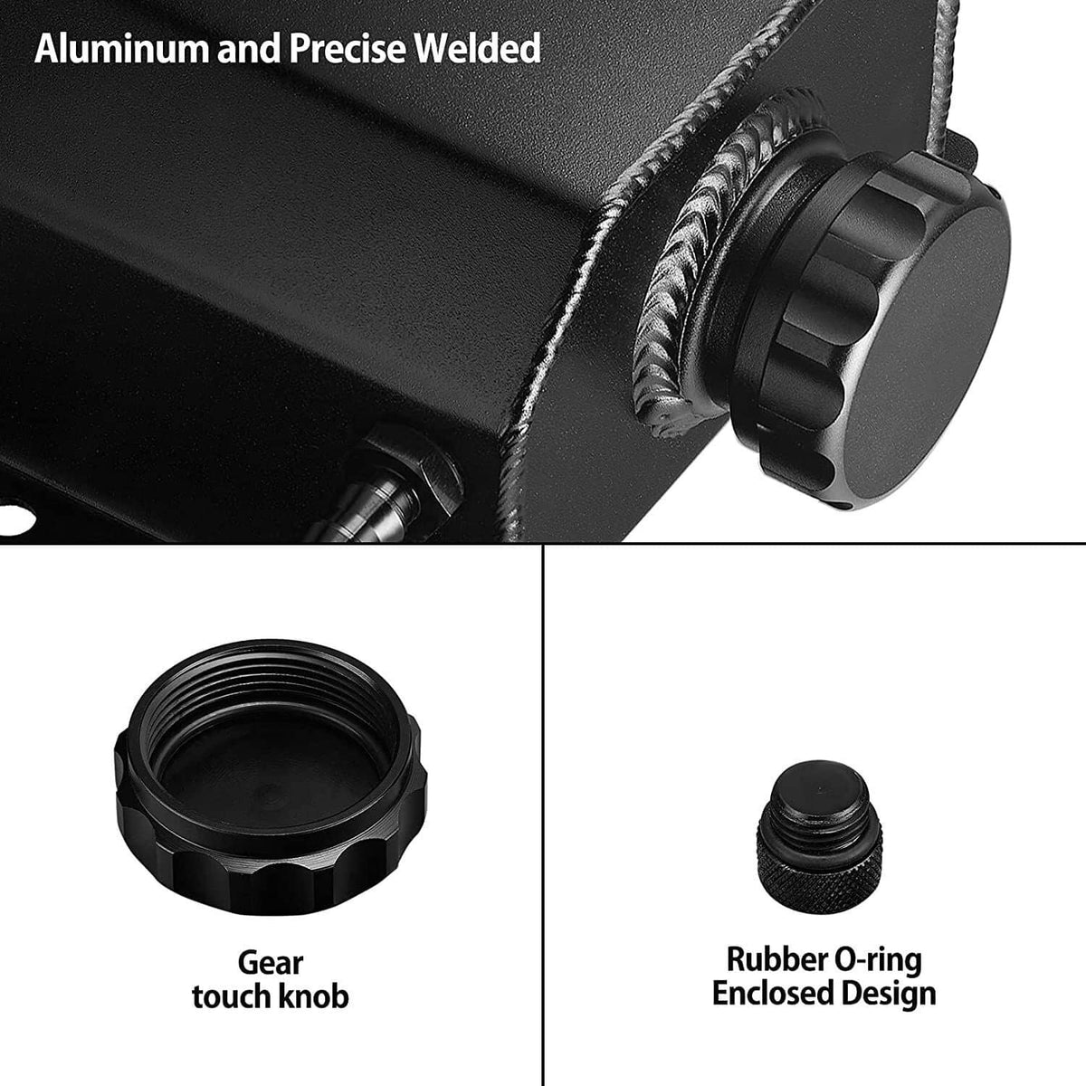 Solidspare 1L Aluminum Radiator Coolant Overflow Bottle Recovery Water Tank Reservoir