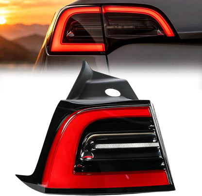 Solidspare 4Pins Left LED Tail Light Assembly For 2019-2024 Tesla Model Y Rear Driver Side