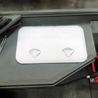 Solidspare 24"x14" Marine Boat Deck Hatch White Boat Access Hatch & Lid Easy installation