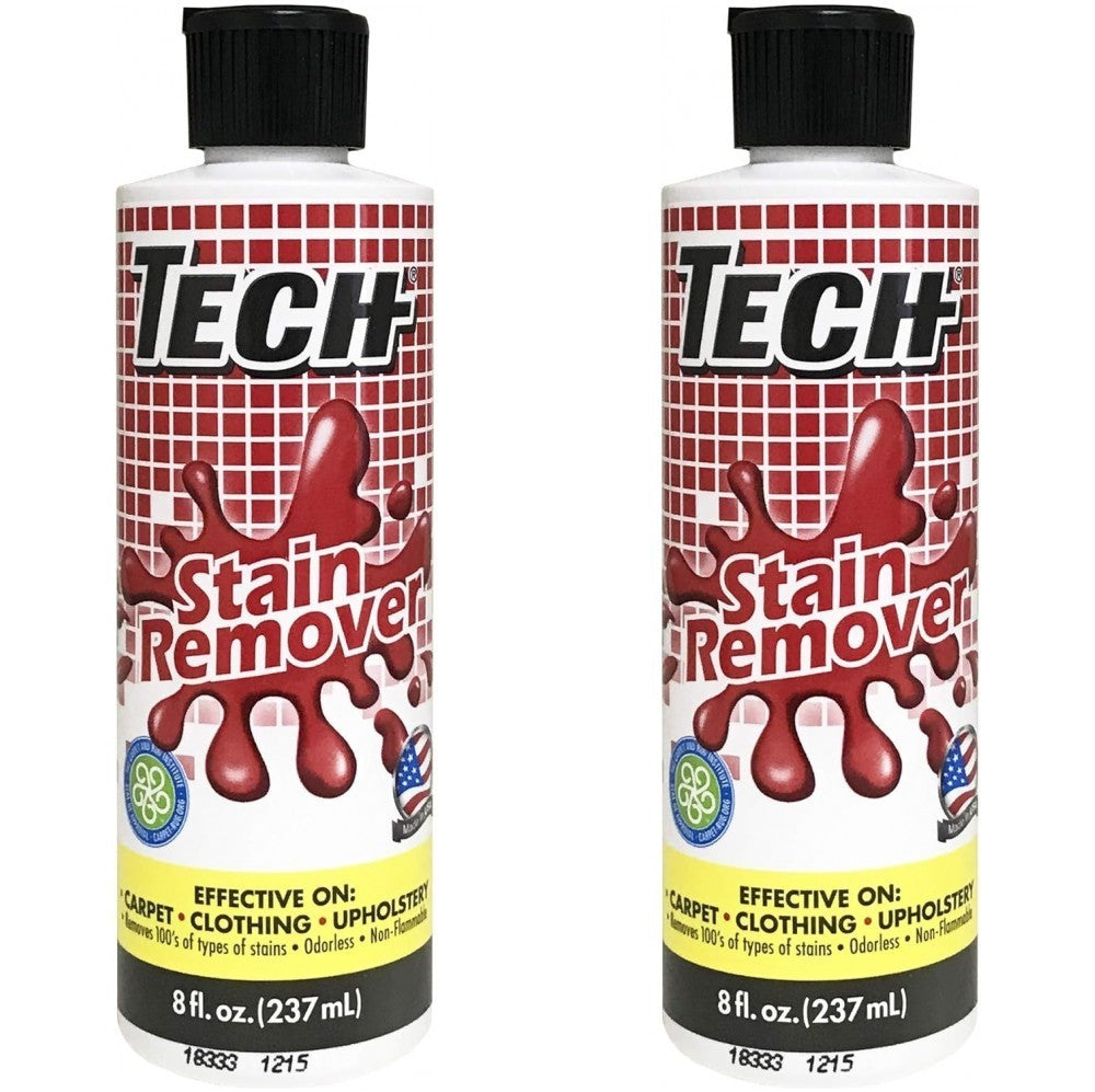 2-Pack Tech No Scent Stain Remover Liquid - Multi Purpose Non-toxic 8 oz