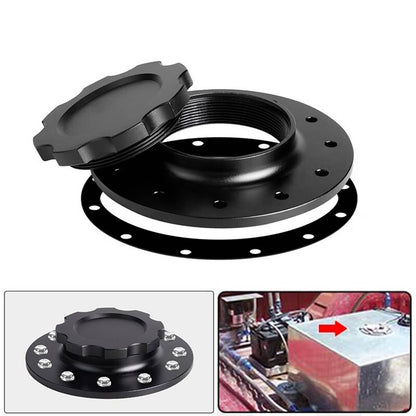 Solidspare Billet Aluminum Easy Fill Fuel Cell Gas Cap With 12 Hole Cell Bung & Gasket