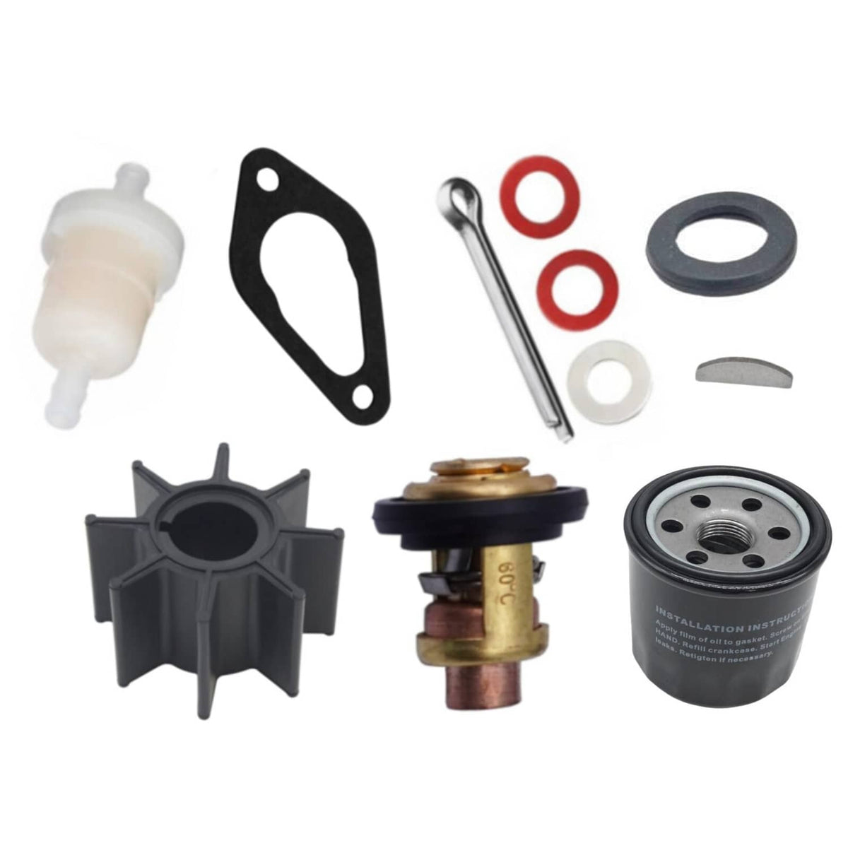 Solid Spare Tohatsu Marine MFS E 9.9HP 15HP 20HP Outboard Maintenance Repair Kit 3RS-87500-0
