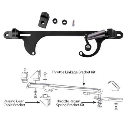 Solidspare New Throttle Cable Carb Bracket For Holley 4150 4160 Carburetor 350 SBC Aluminum