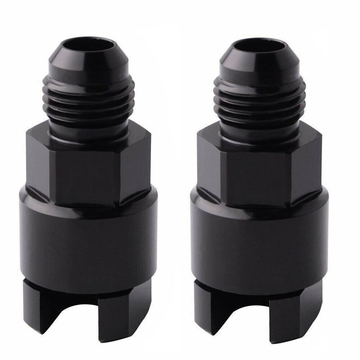 Solidspare 2Pcs 6AN AN6 Fuel Adapter Fitting to 3/8 GM Quick Connect w/Thread EFI Female LS
