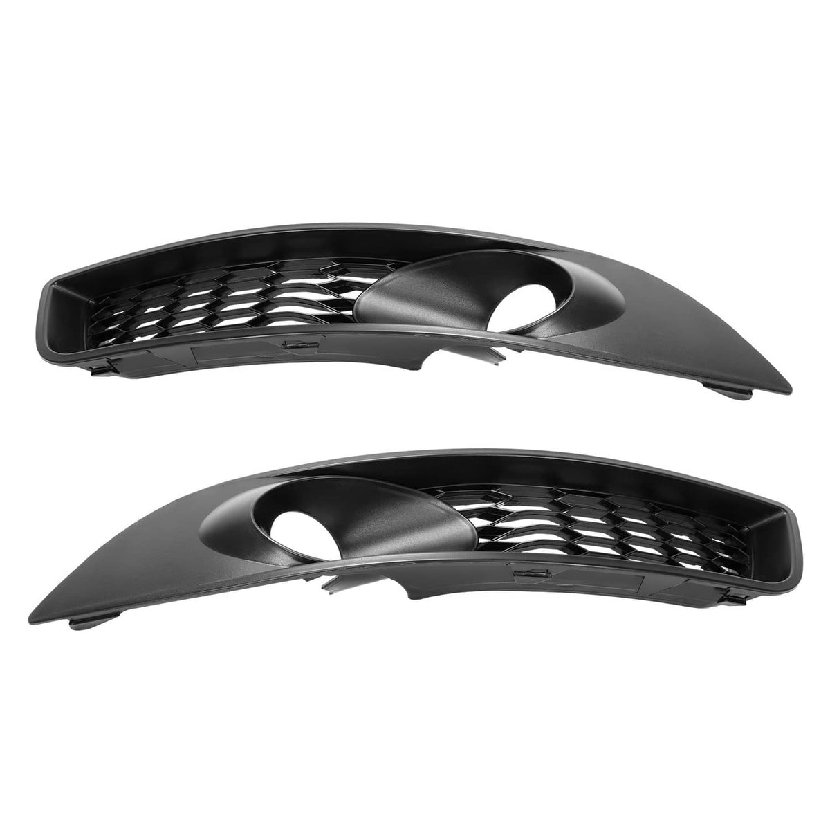 Solid Spare Black For Chevrolet Impala 2006-2013 Fog Light Bezels Grille Covers Left + Right