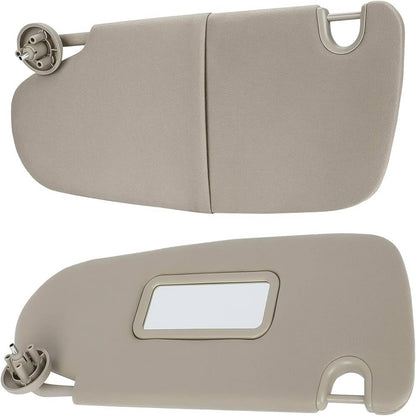 Solidspare 1Pair Sun Visor Set Left & Right For 2002-2009 Dodge Ram 1500 2500 3500 Beige