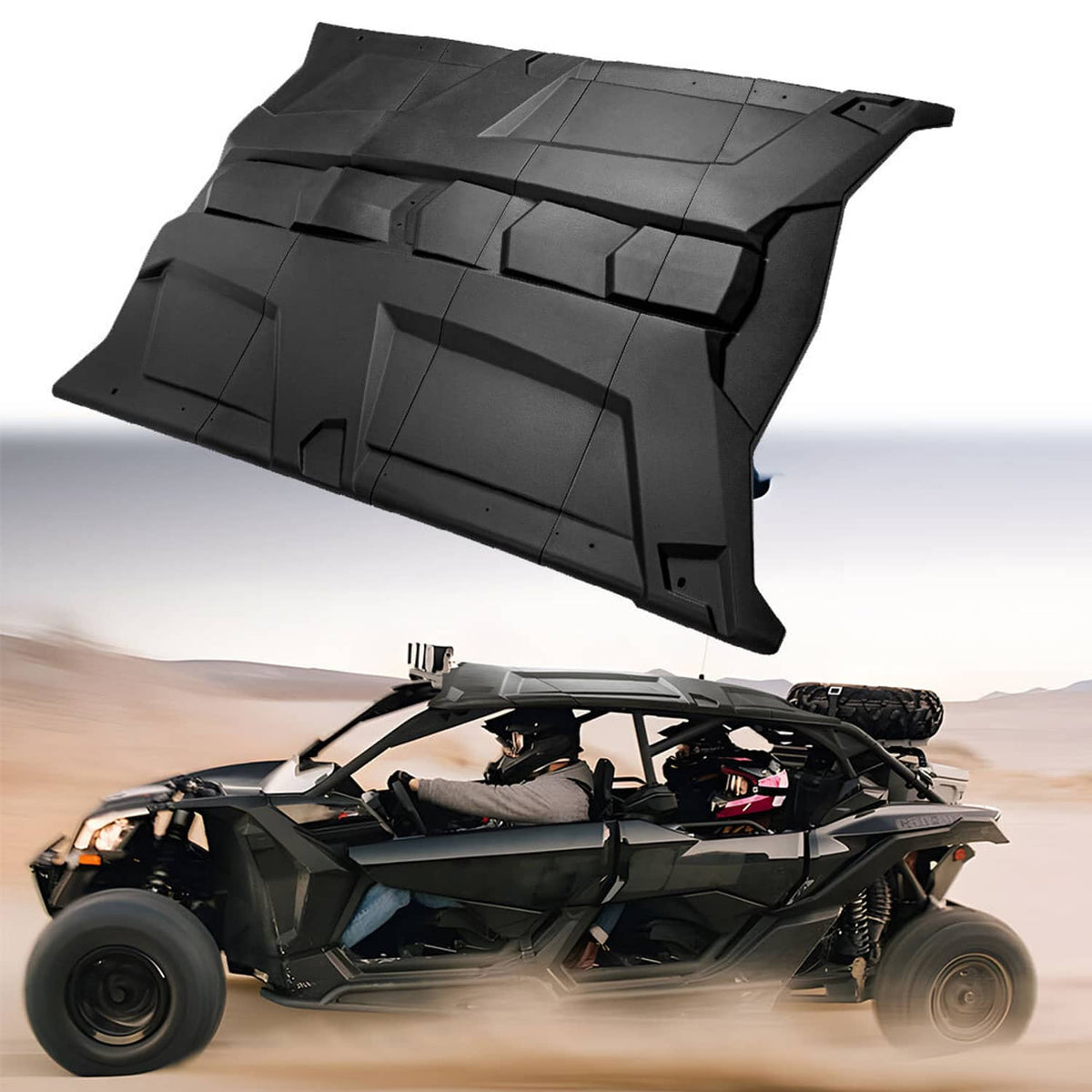 Solidspare Plastic Hard Roof Top 4 PIECE for Can Am Maverick 4 Seater MAX X DS Turbo R RR