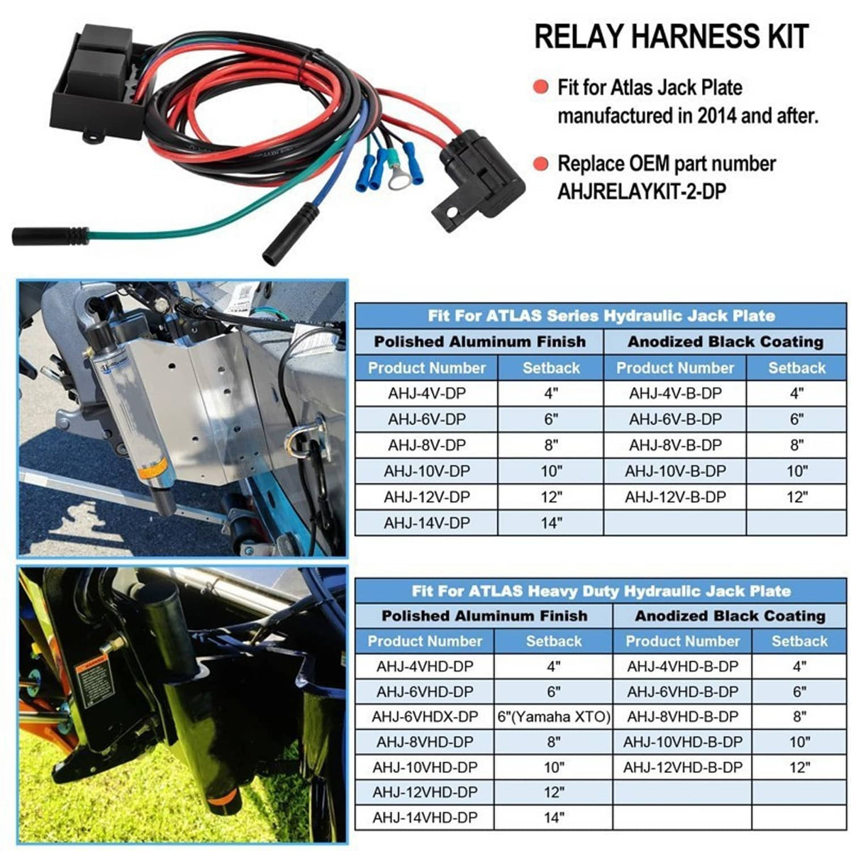 Solidspare For Atlas Replacement Marine Relay Harness Hydraulic Jack Plate AHJRELAYKIT-2-DP