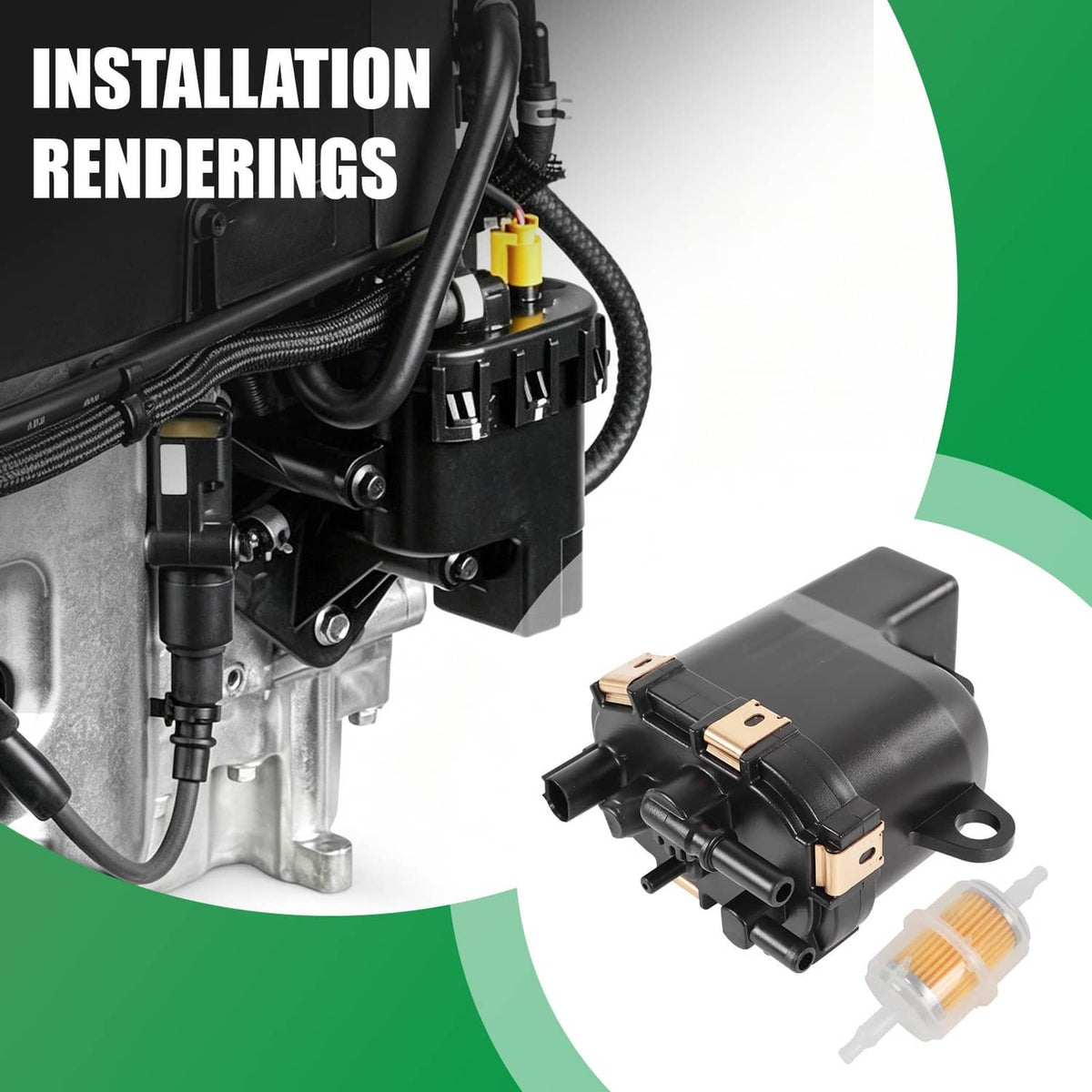 Solidspare For Kohler 25 755 73-S Fuel Pump Module Kit for ECH ECV EZT Series