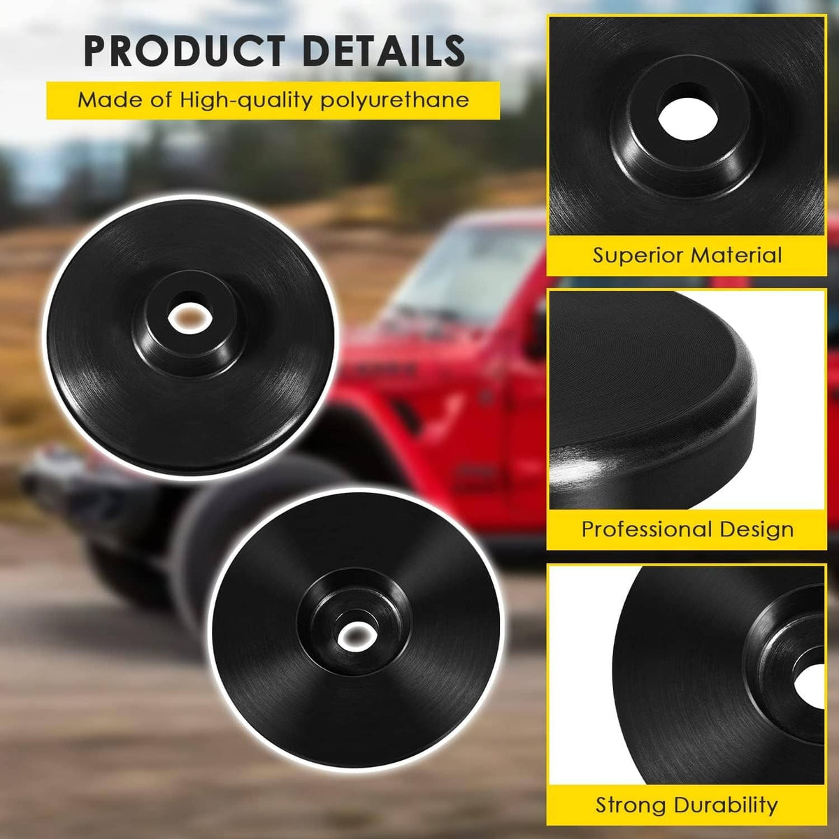Solidspare KJ09192 0.75 Inch Lift Kit, Rear Coil Spring Spacers for 2020 Jeep Gladiator JT