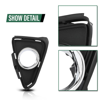 Solid Spare Fit For 2016 2017 2018 Toyota RAV4 Front Bumper Fog Light Cover Bezel Right Side