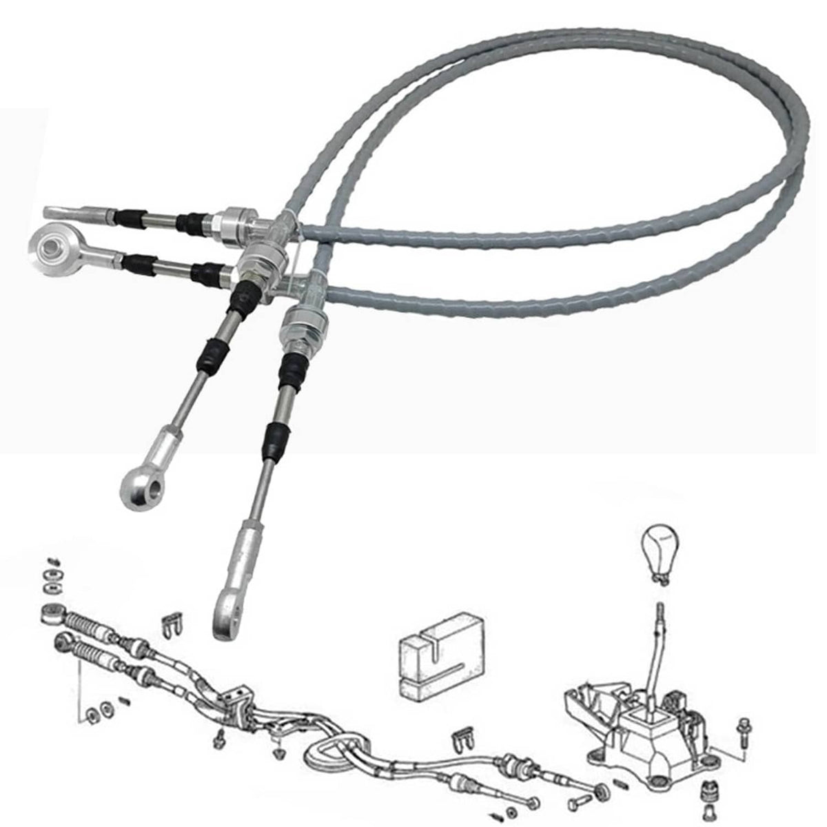 Solidspare Shifter Cables Shift Linkage For 2002-2006 RSX K20 K24 K Swap Series EG EK Civic